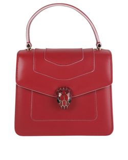 Serpenti Forever Top Handle,Leather, Red, AQ.M19.289220, DB, RC, S, 3*